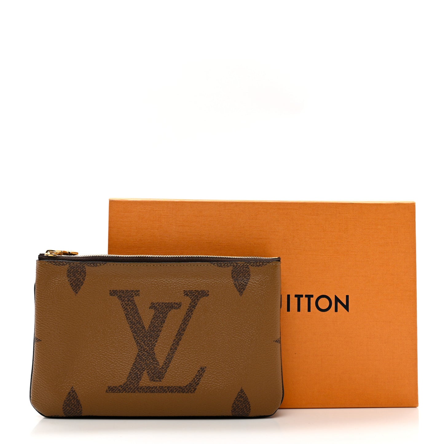 Reverse Monogram Giant Double Zip Pochette
