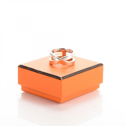 Hermes Palladium Bijouterie Fantaisie H Scarf Ring 6 of 6