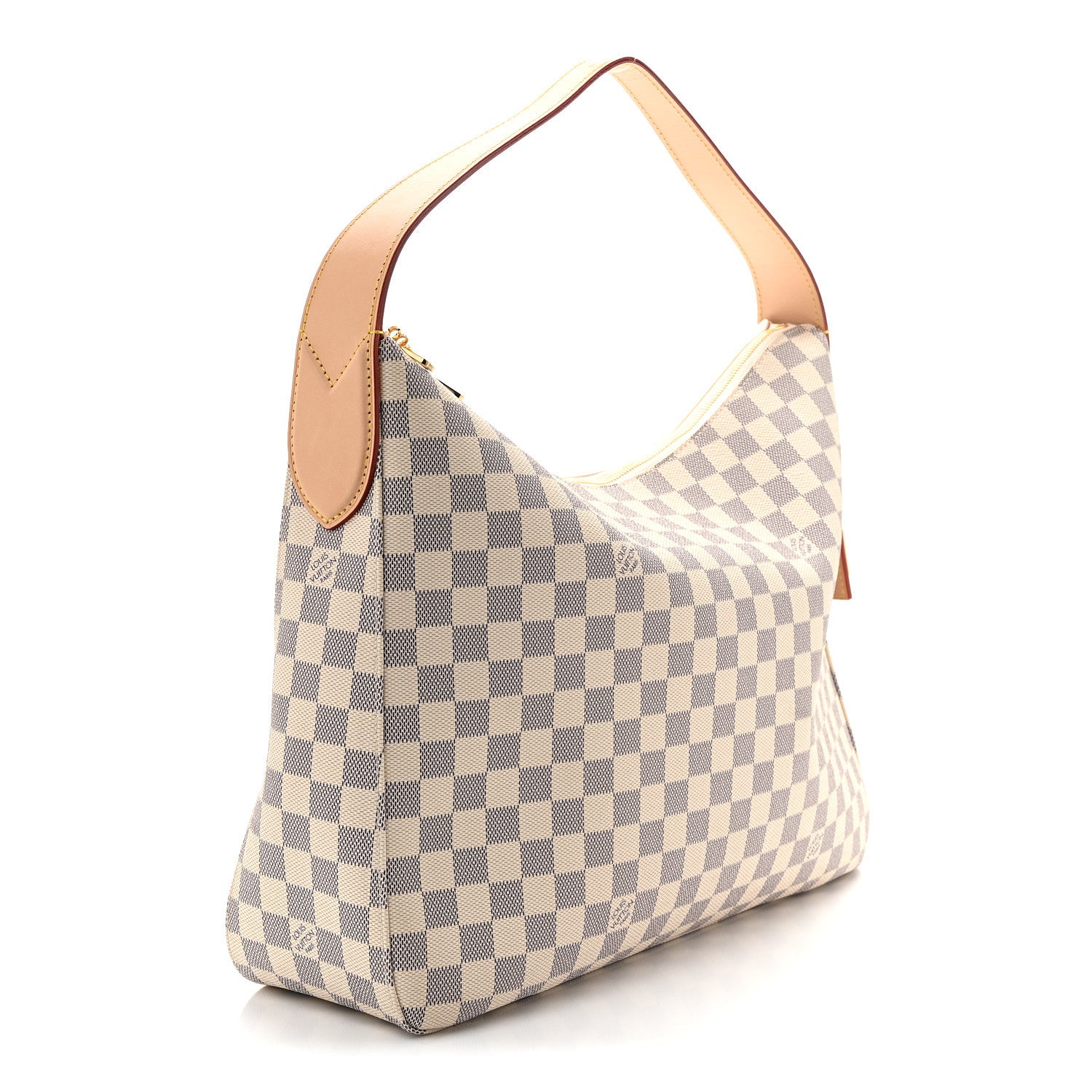 Louis Vuitton Damier Azur Slouchy MM 3 of 9