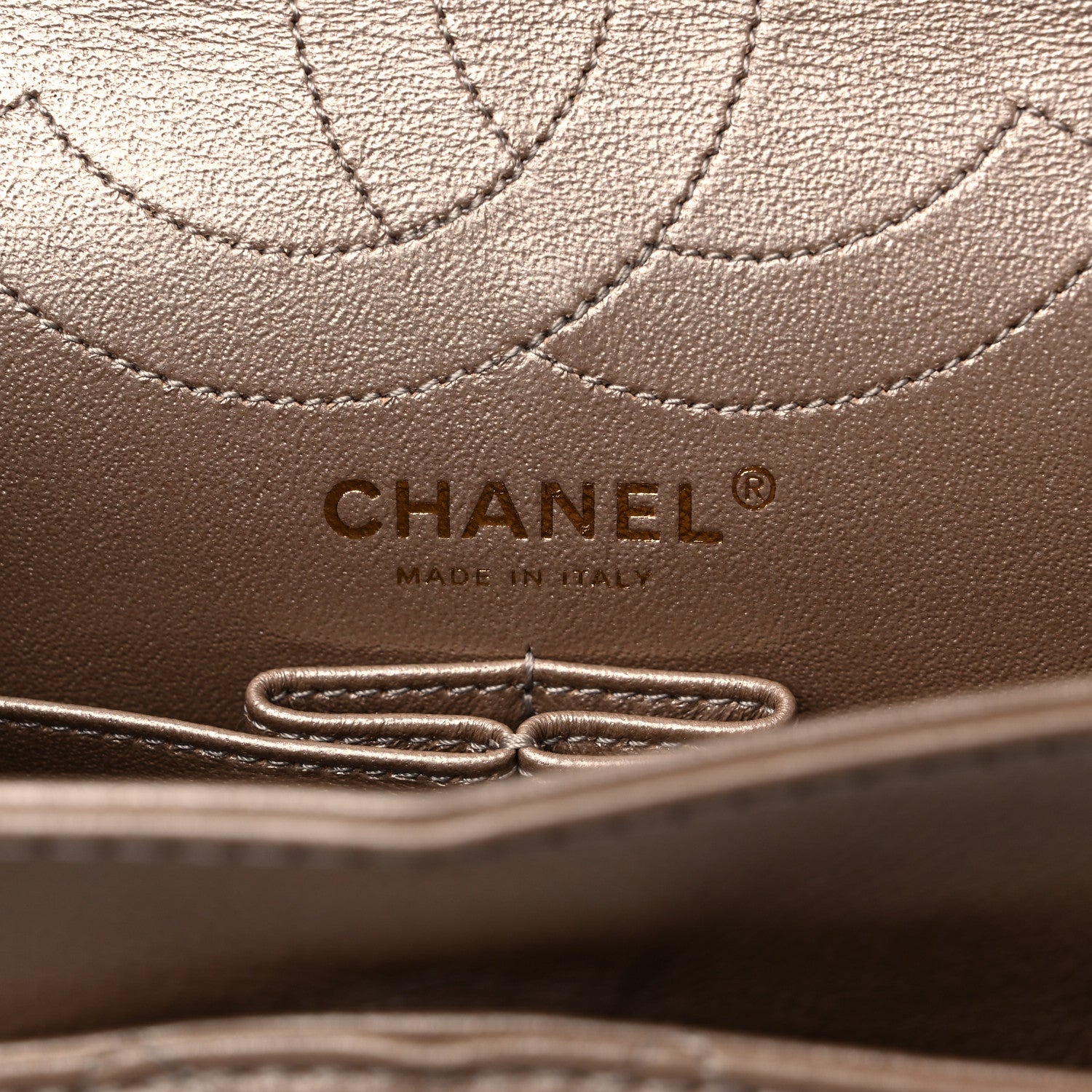 Chanel Metallic Calfskin Quilted 2.55 Reissue 226 Flap Dark Gold 6 of 10