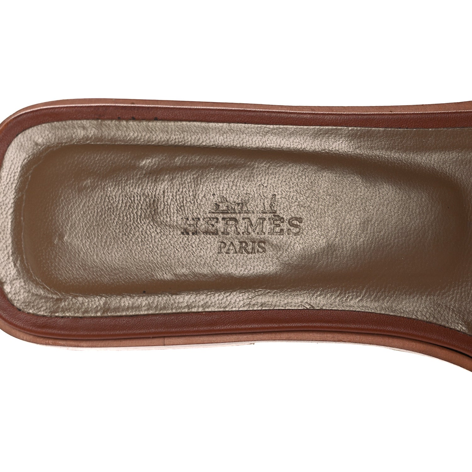 Hermes Box Calfskin Oran Sandals 40 Gold 7 of 23