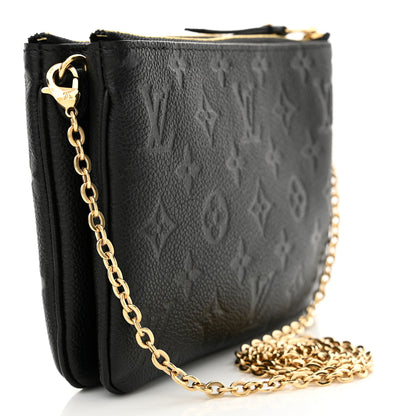 Louis Vuitton Empreinte Double Zip Pochette Black 3 of 14