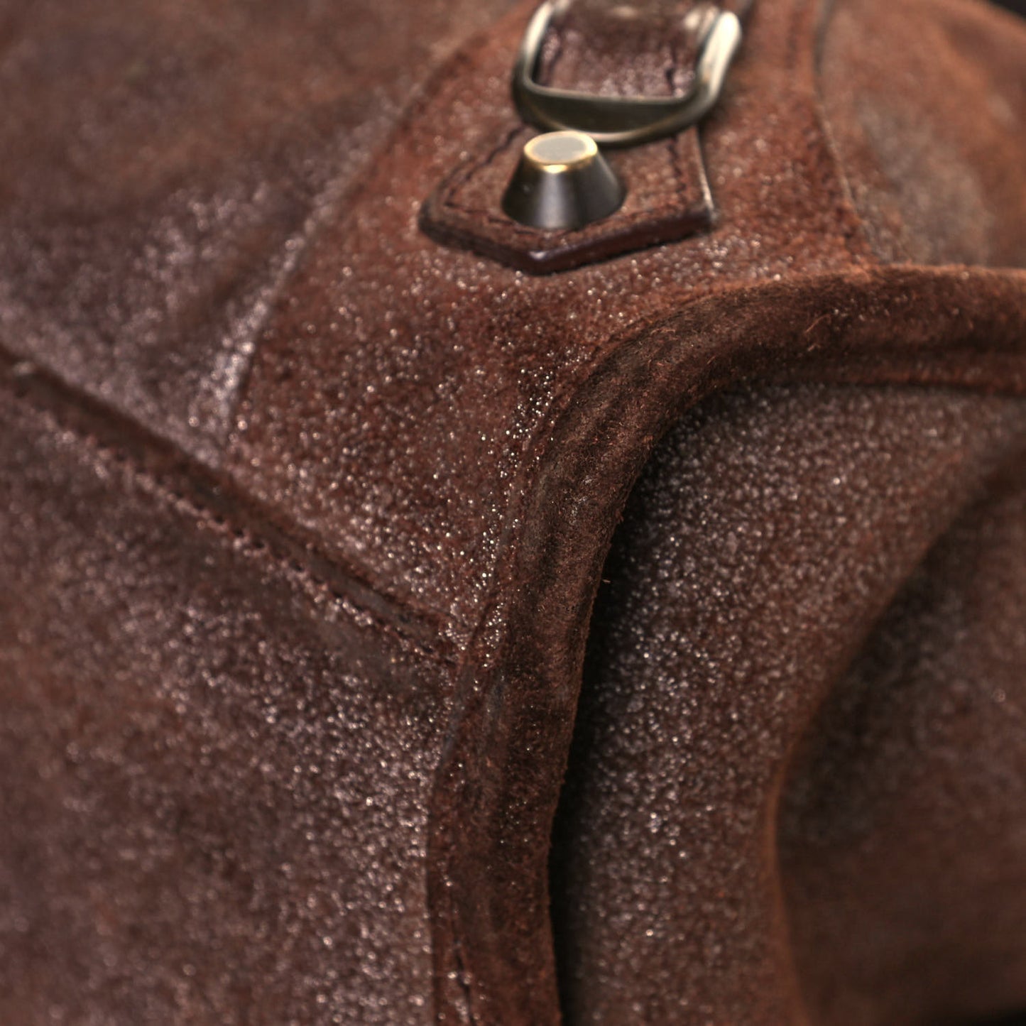 Metallic Craquele Calfskin Classic Hardware City Bronze