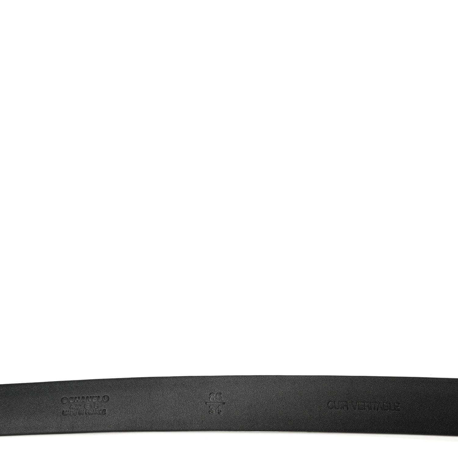 Chanel Calfskin Crystal CC Belt 85 34 Black 3 of 6