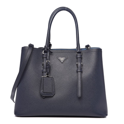 Prada Saffiano Cuir Medium Double Handle Tote Baltico Astrale 1 of 11