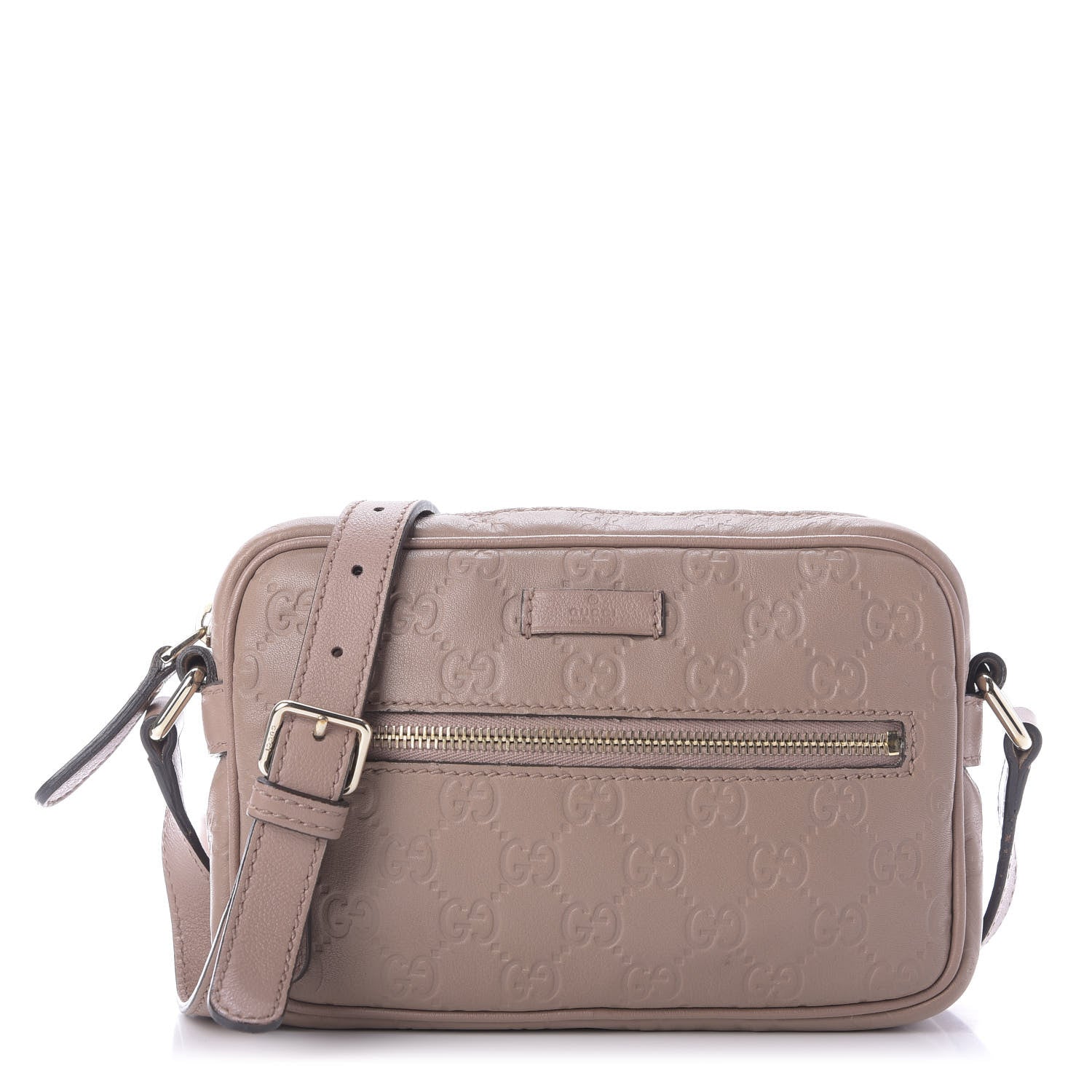Gucci Guccissima Small Signature Camera Bag Porcelain Rose 1 of 9