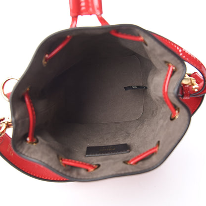 Fendi Vitello Vernice Mou F is Fendi Karligraphy Embossed Mini Mon Tresor Bucket Bag Rosso Cardinale 5 of 10