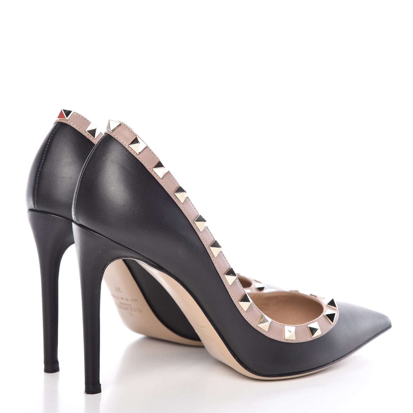 Nappa Rockstud 100mm Pumps 37 Black Poudre