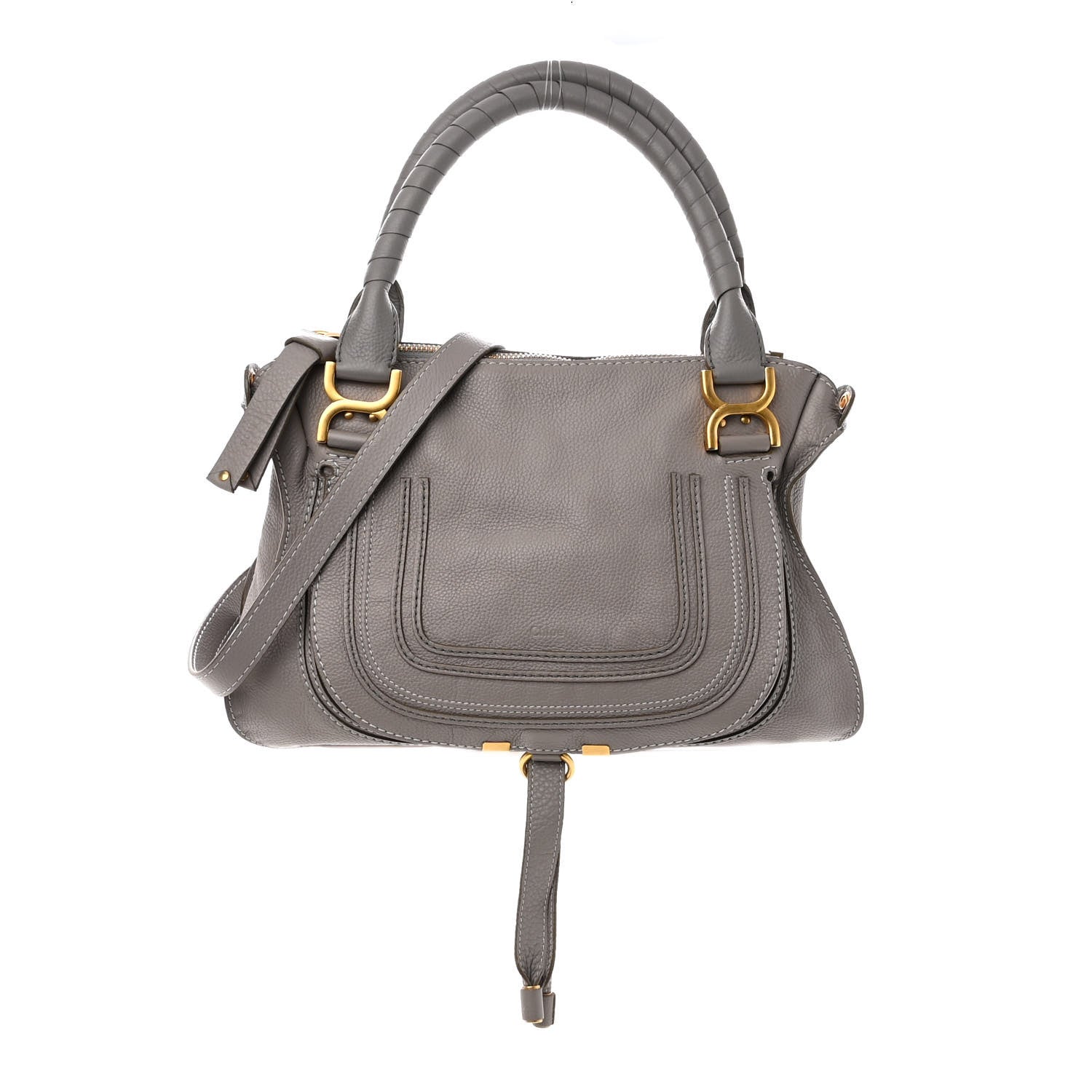 Chloe Calfskin Medium Marcie Satchel Cashmere Grey 1 of 11