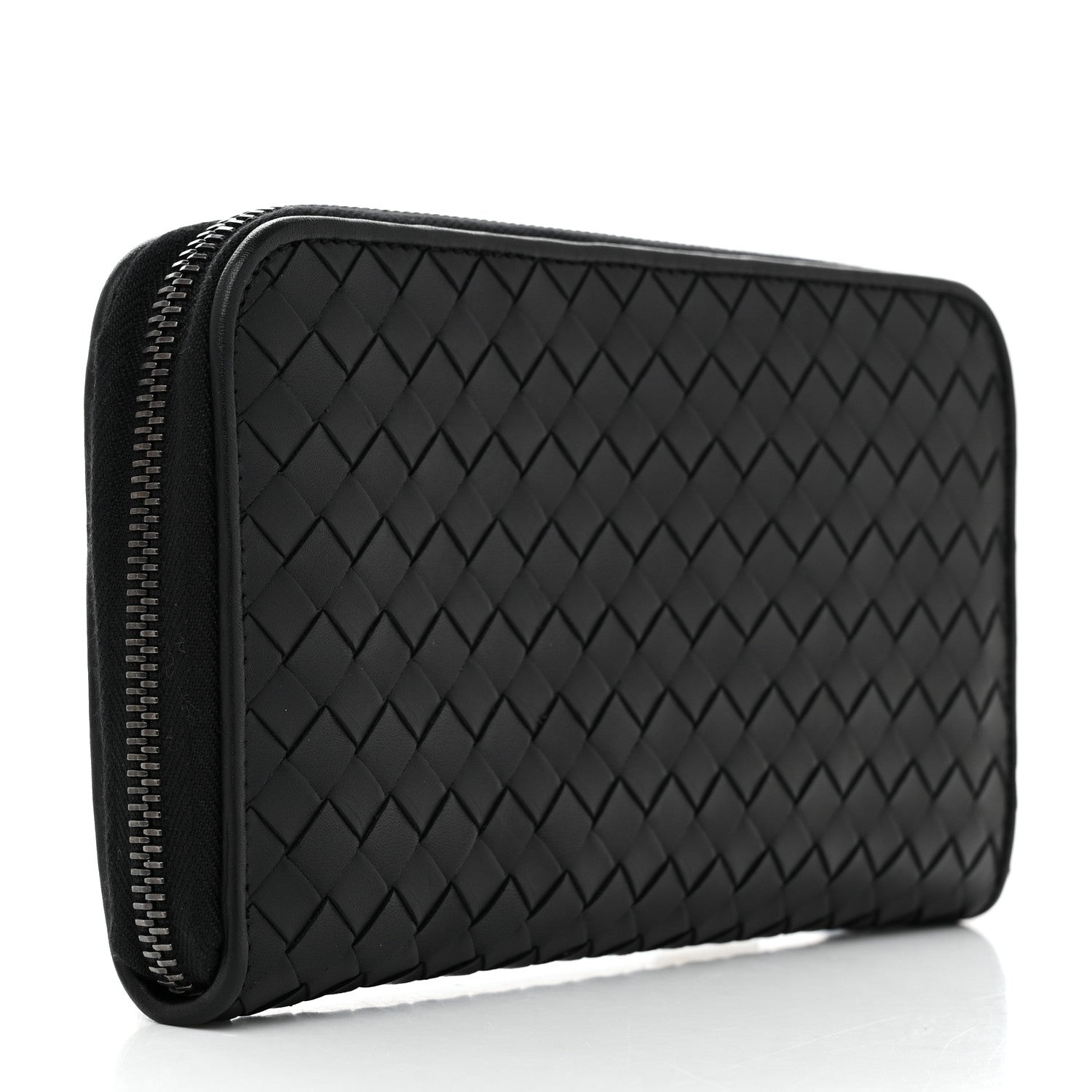 Bottega Veneta Nappa Intrecciato Zip Around Wallet Black 3 of 8
