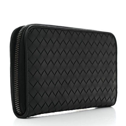 Bottega Veneta Nappa Intrecciato Zip Around Wallet Black 3 of 8
