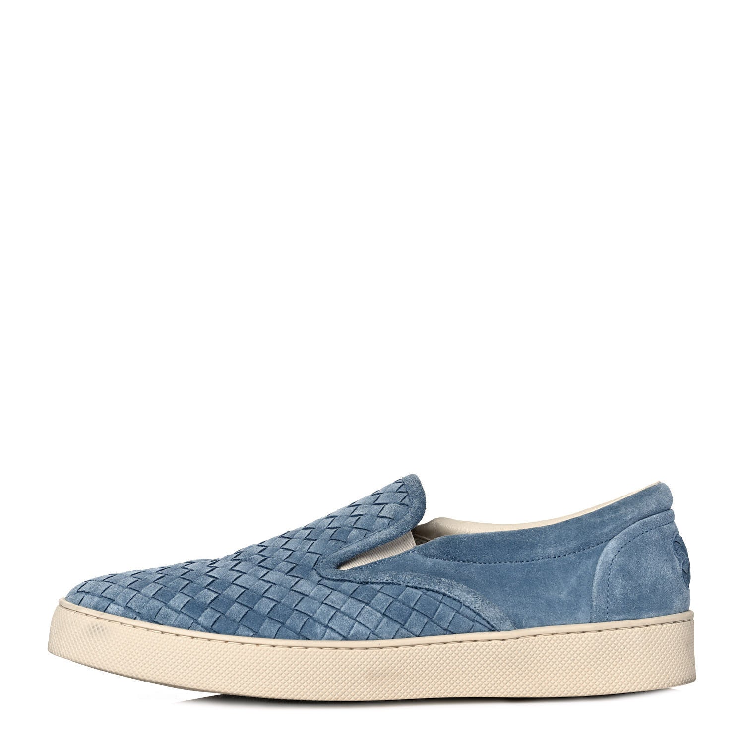Bottega Veneta Nappa Intrecciato Suede Mens Slip On Sneakers 43.5 Blue 1 of 8