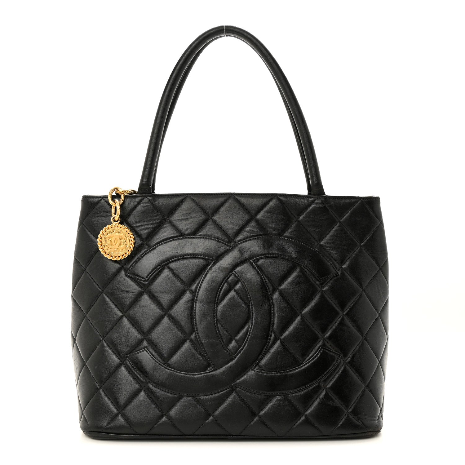 Chanel Lambskin Quilted Medallion Tote Black 1 of 17