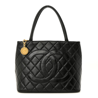 Chanel Lambskin Quilted Medallion Tote Black 1 of 17