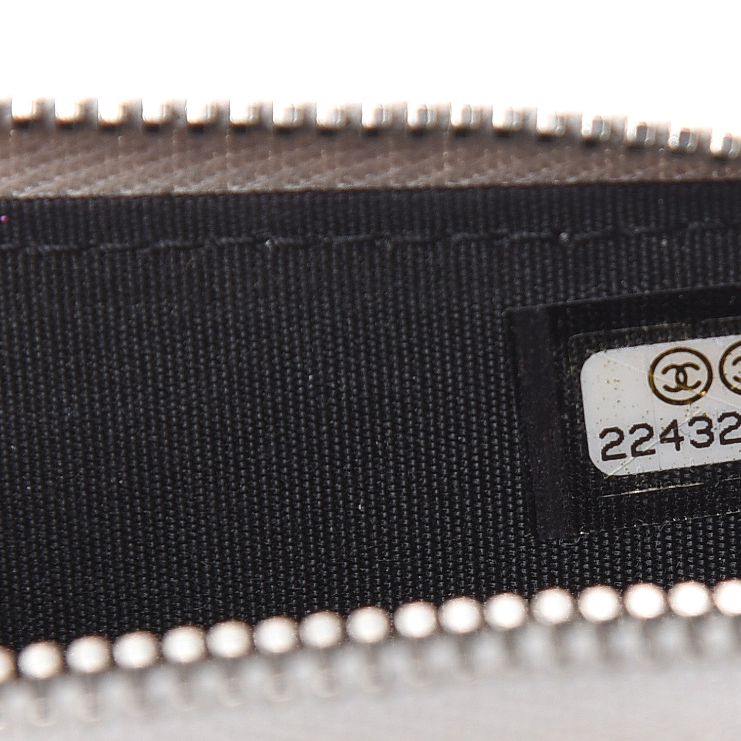 Chanel Metallic Calfskin Timeless Zip Coin Purse Silver Black 7 of 10
