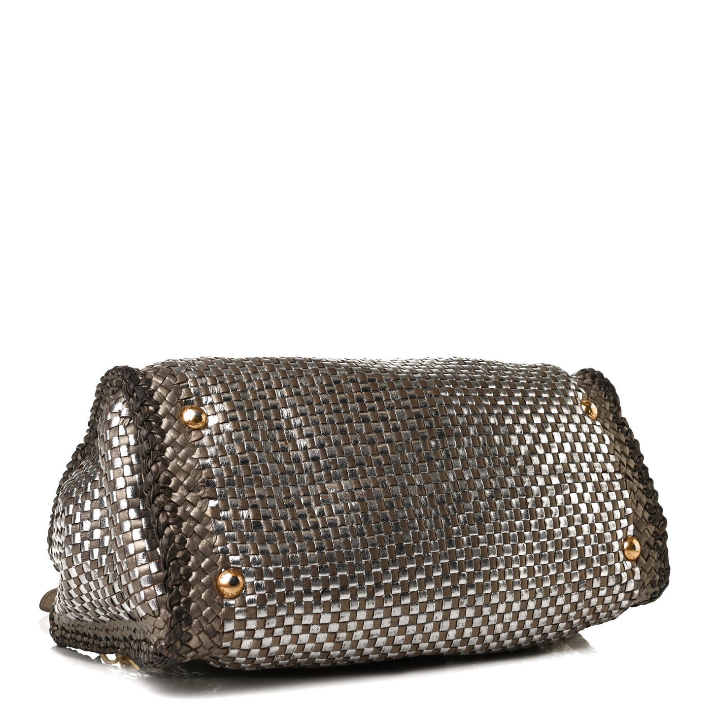 Goatskin Woven Medium Tote Moro