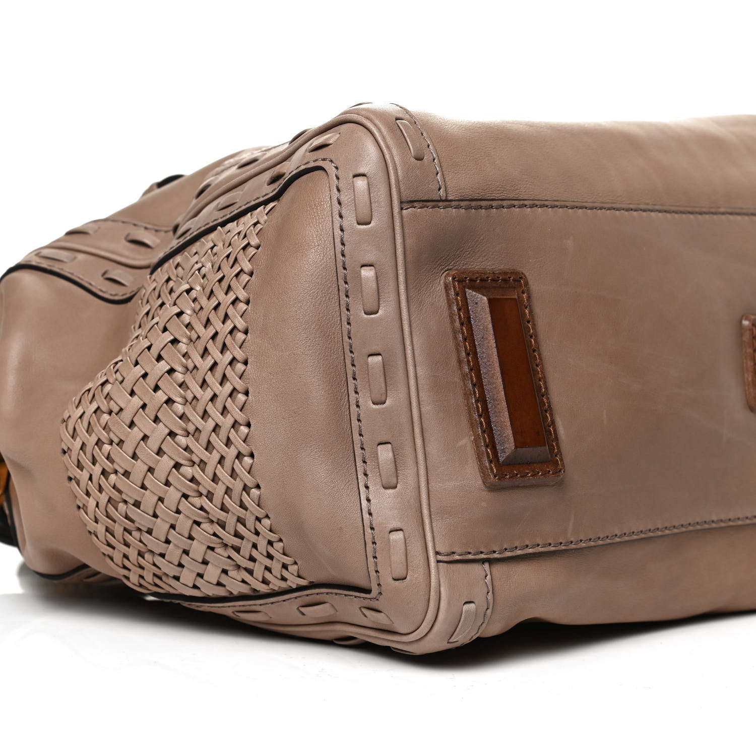 Gucci Calfskin Handmade Large Top Handle Bag Taupe 10 of 15