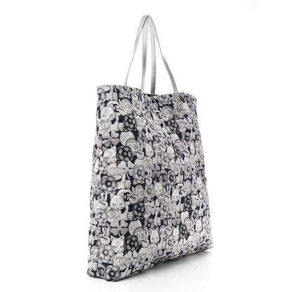 Chanel Nylon Cat Emoticon Tote Navy Silver 4 of 12