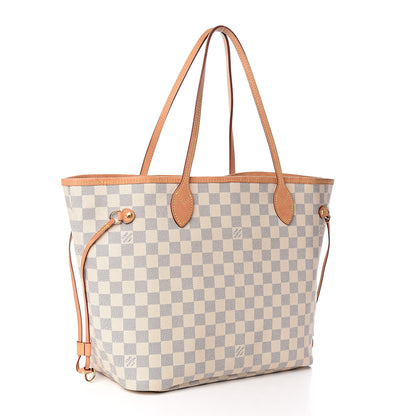 Louis Vuitton Damier Azur Neo Neverfull MM Rose Ballerine 2 of 15