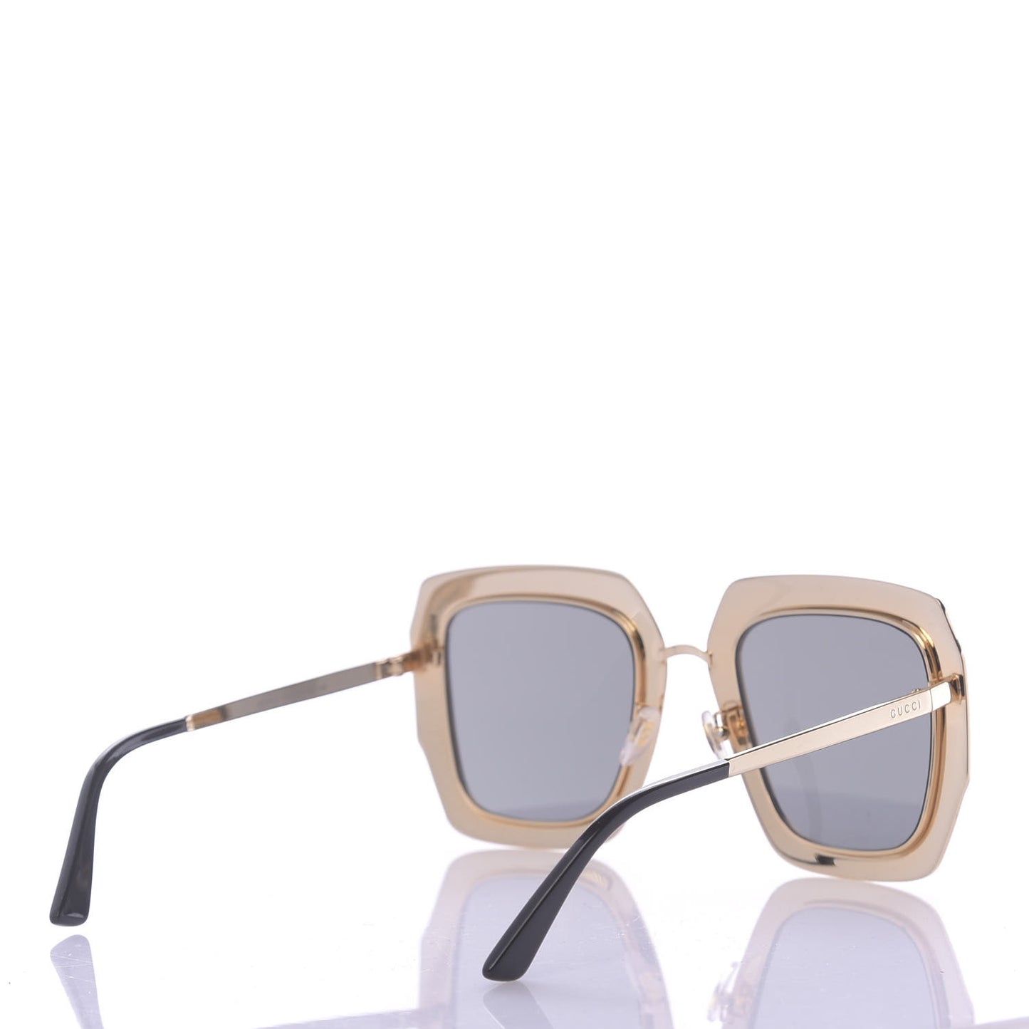 Metal Acetate Crystal Oversize GG0115S Sunglasses Gold