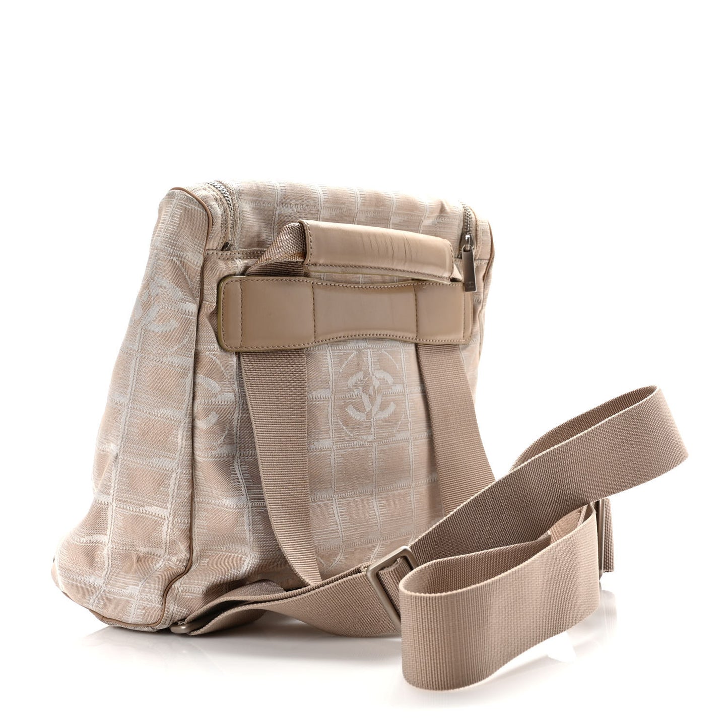 Nylon Travel Backpack Beige