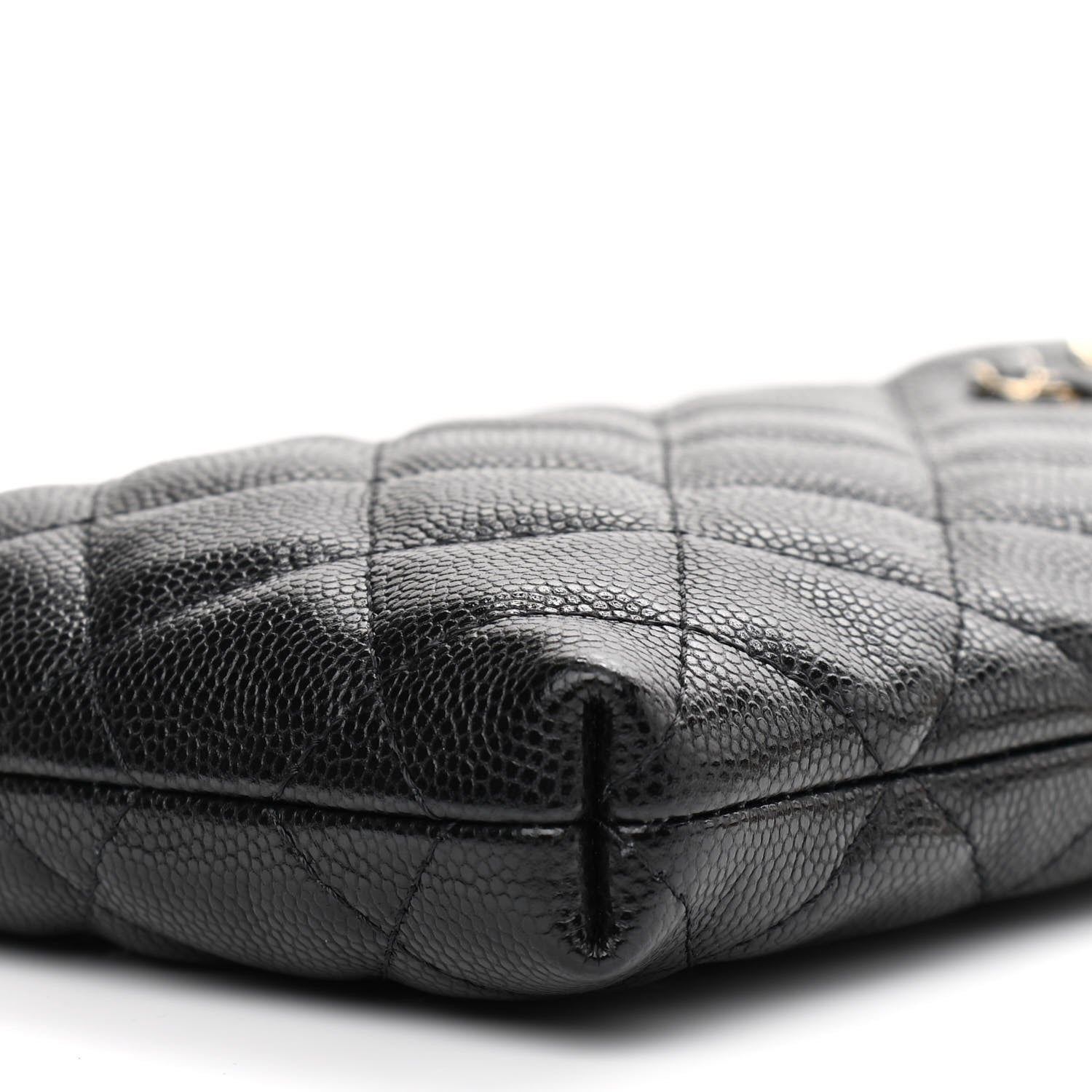 Chanel Caviar Quilted French New Wave Phone Holder With Chain Black 11 of 12