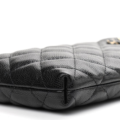 Chanel Caviar Quilted French New Wave Phone Holder With Chain Black 11 of 12