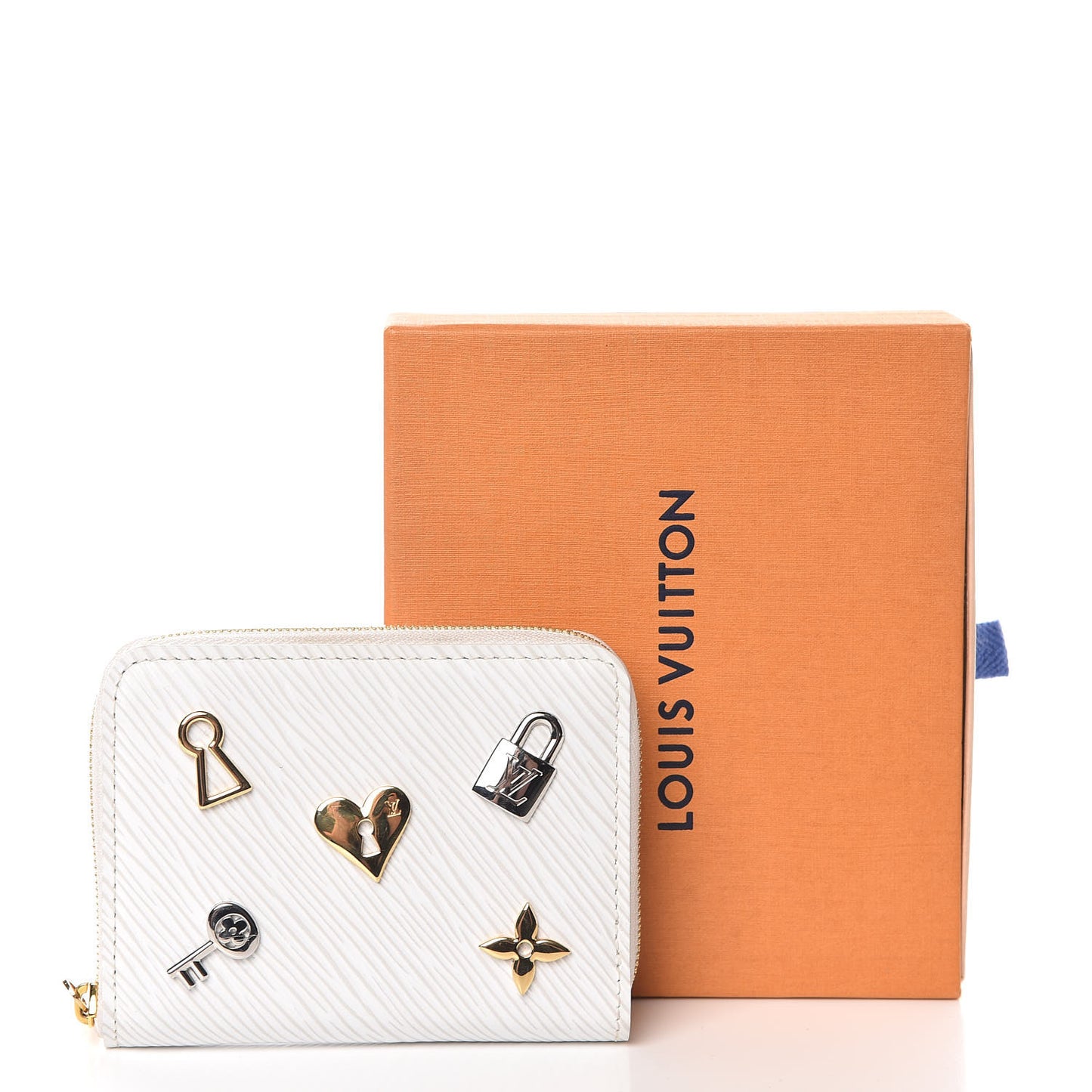 Epi Love Lock Zippy Coin Purse White