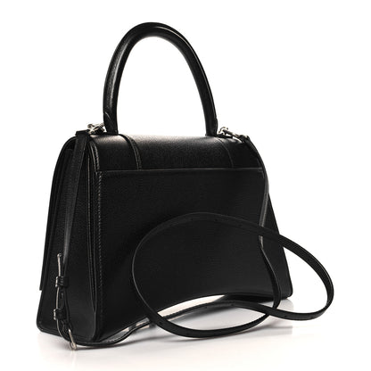 Balenciaga Grained Calfskin Medium Hourglass Top Handle Bag Black 3 of 12
