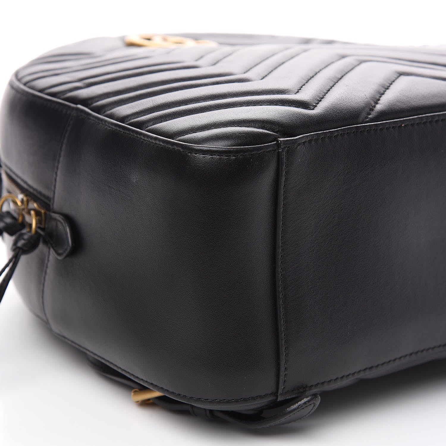 Gucci Calfskin Matelasse GG Marmont Dome Backpack Black 10 of 12