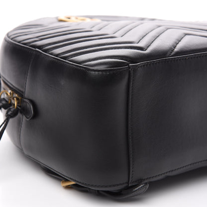 Gucci Calfskin Matelasse GG Marmont Dome Backpack Black 10 of 12