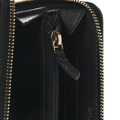Chanel Caviar Quilted Medium Filigree Zip Around Wallet Black 10 of 11