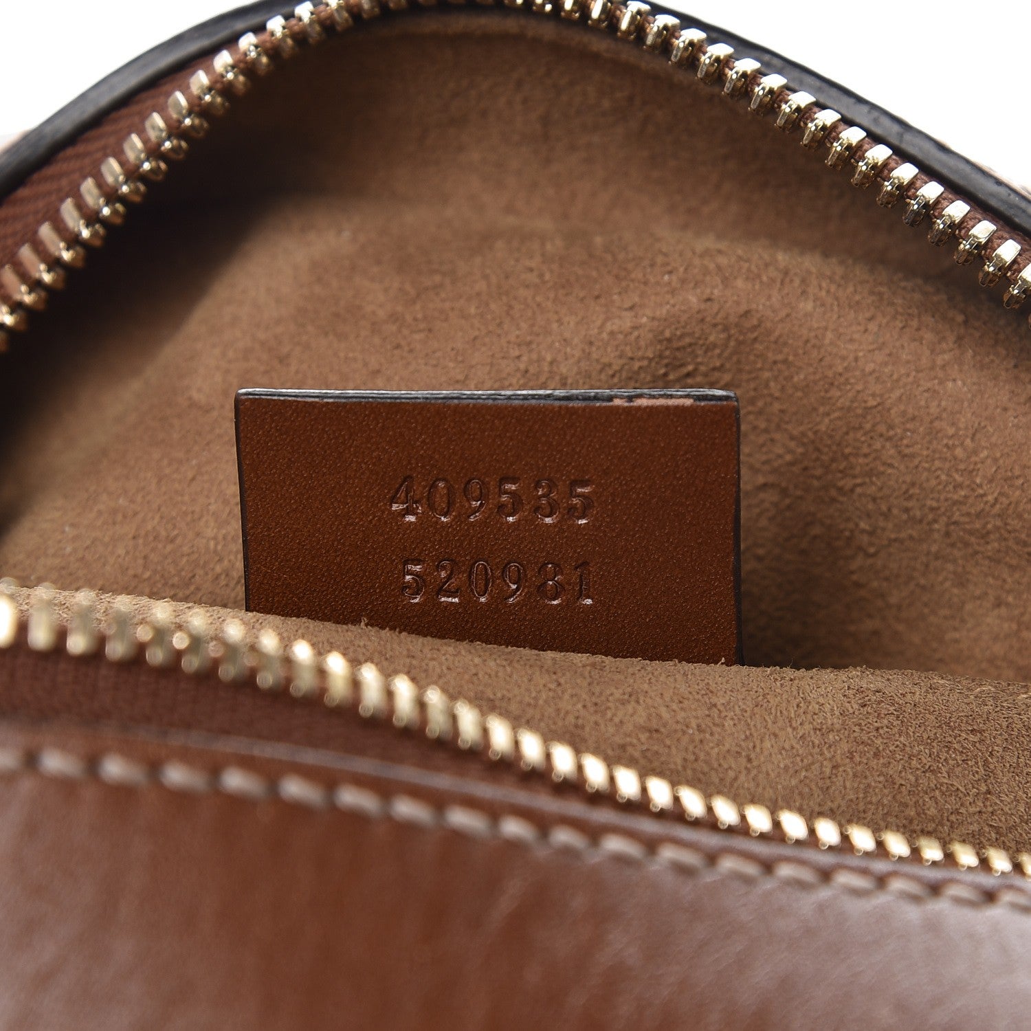Gucci GG Supreme Monogram Cuoio Toscano Mini Chain Shoulder Bag Beige Ebony Cuir 7 of 8