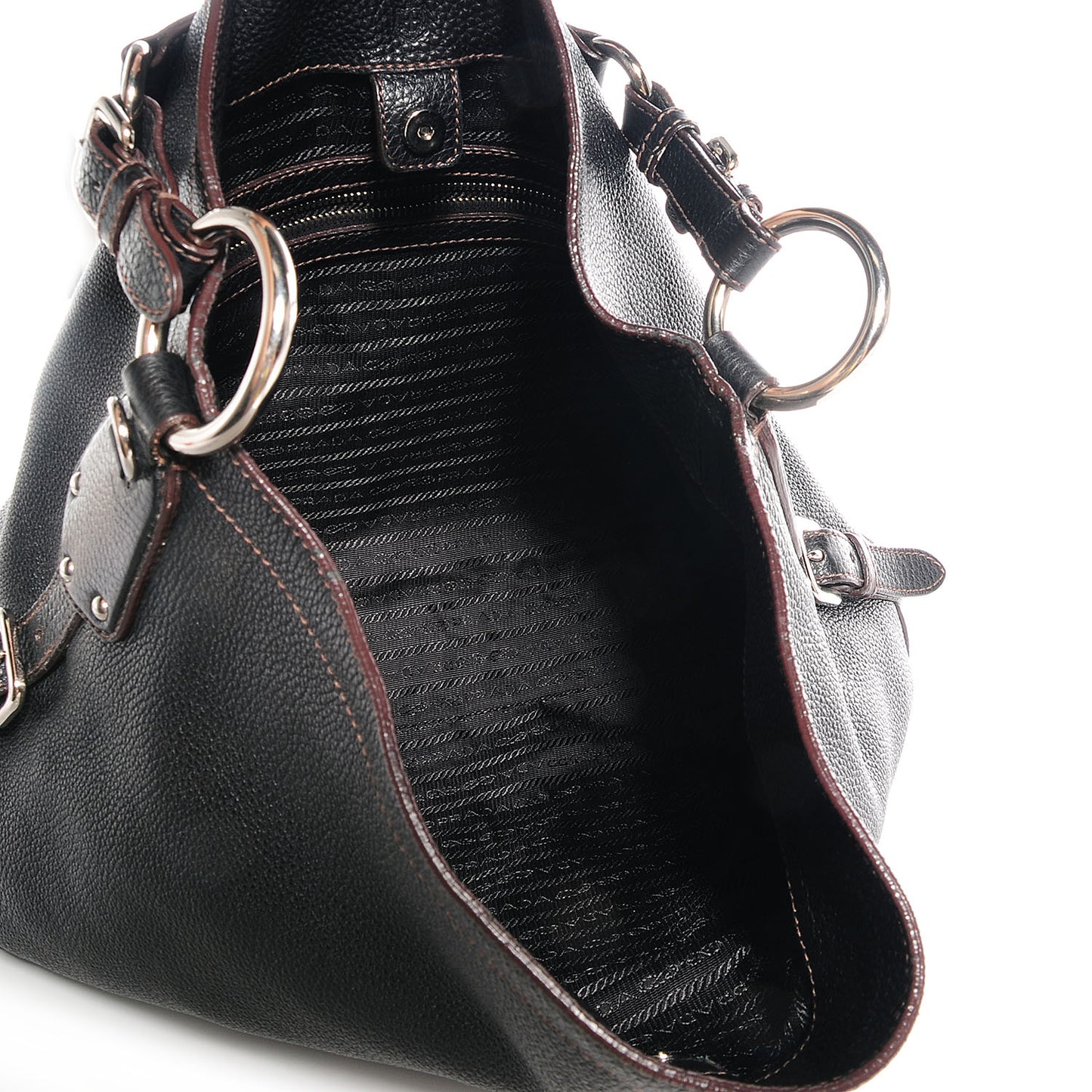 Vitello Daino Hobo Nero Black