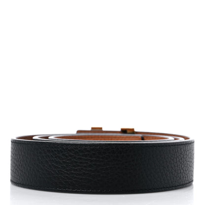 Louis Vuitton Taurillon Calfskin 30mm LV Initiales Reversible Belt 85 34 Black 2 of 4