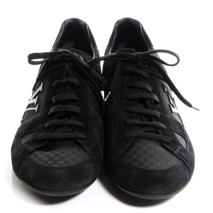 Louis Vuitton Suede Mini Damier Vibes Sneaker 10.5 Black 2 of 7