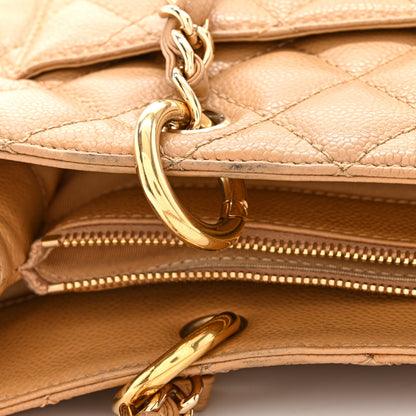 Chanel Caviar Quilted Grand Shopping Tote GST Dark Beige 11 of 13