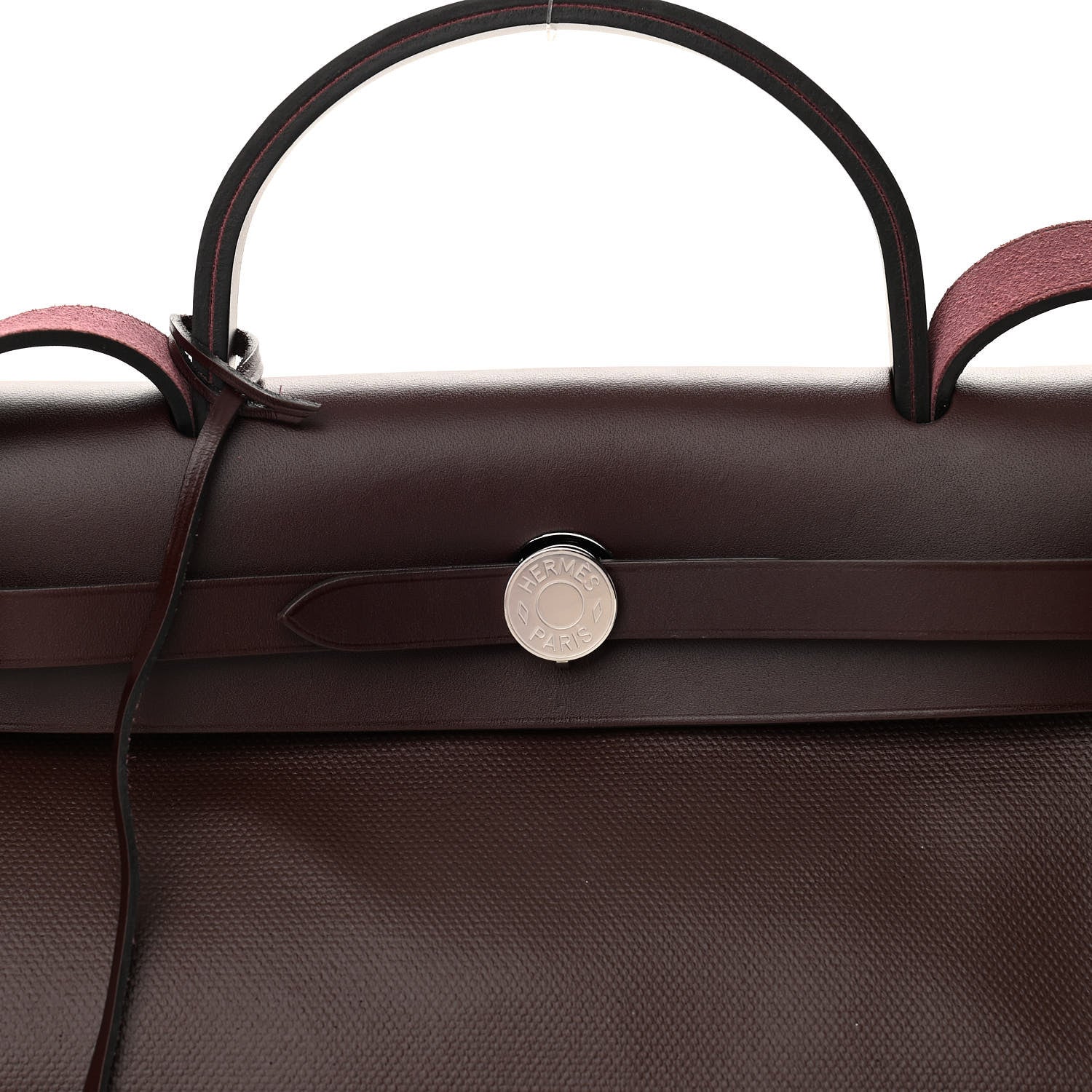 Hermes Toile H Berline Vache Hunter Herbag Zip 31 PM Rouge Sellier 8 of 10