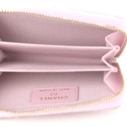 Chanel Caviar Quilted Zip Coin Purse Light Pink 5 of 8