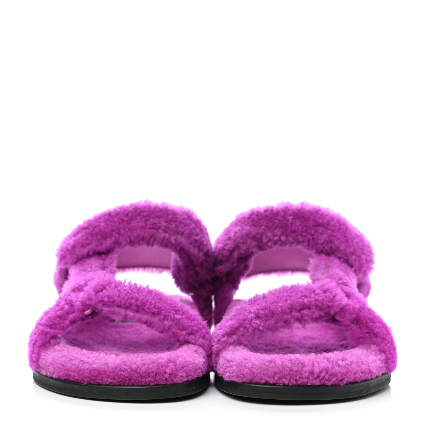 Shearling FF Fendi Feel Sandals 38 Bouganville