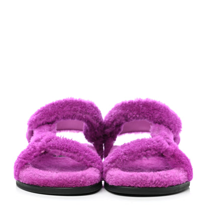 Fendi Shearling FF Fendi Feel Sandals 38 Bouganville 2 of 7