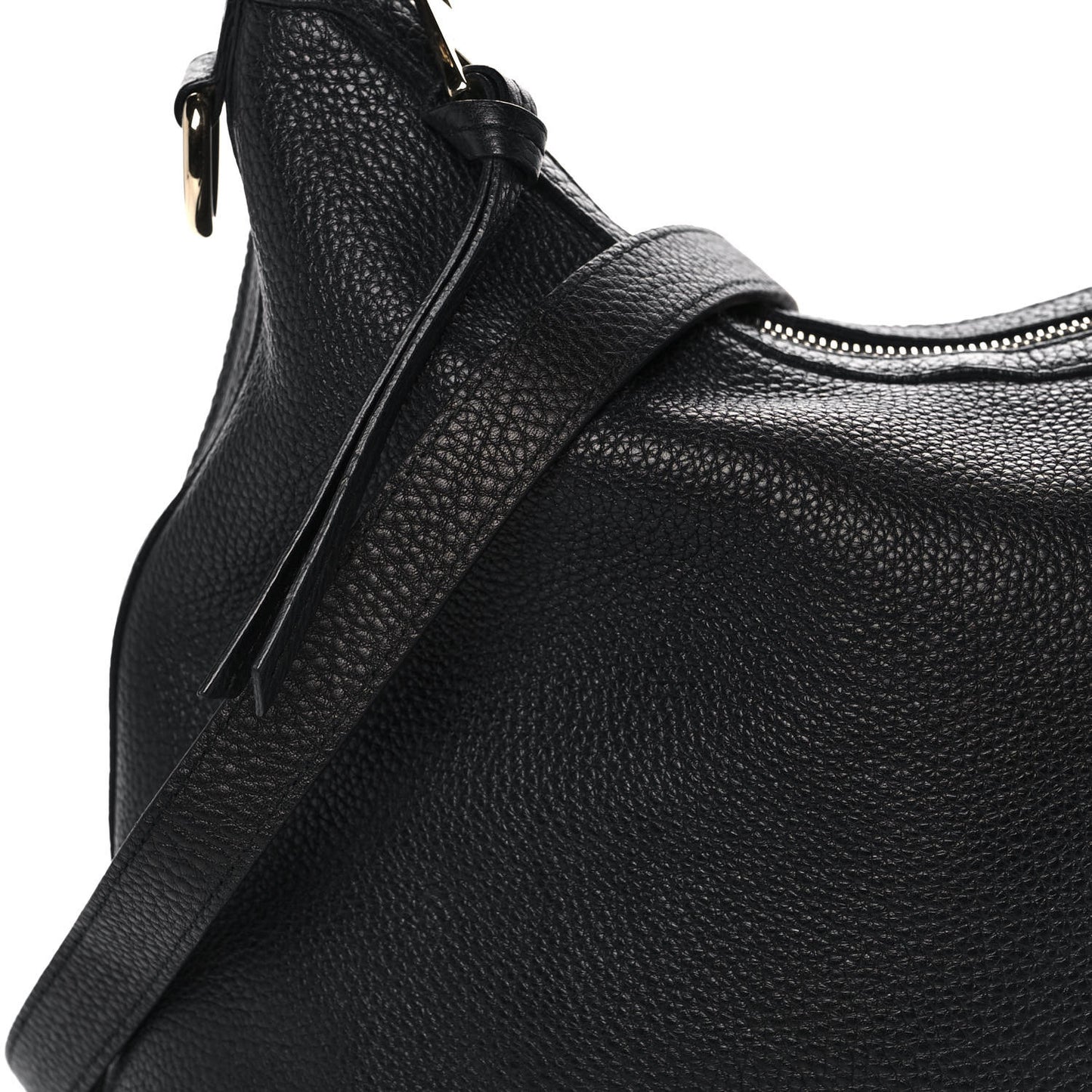 Pebbled Calfskin Small Miss GG Hobo Black