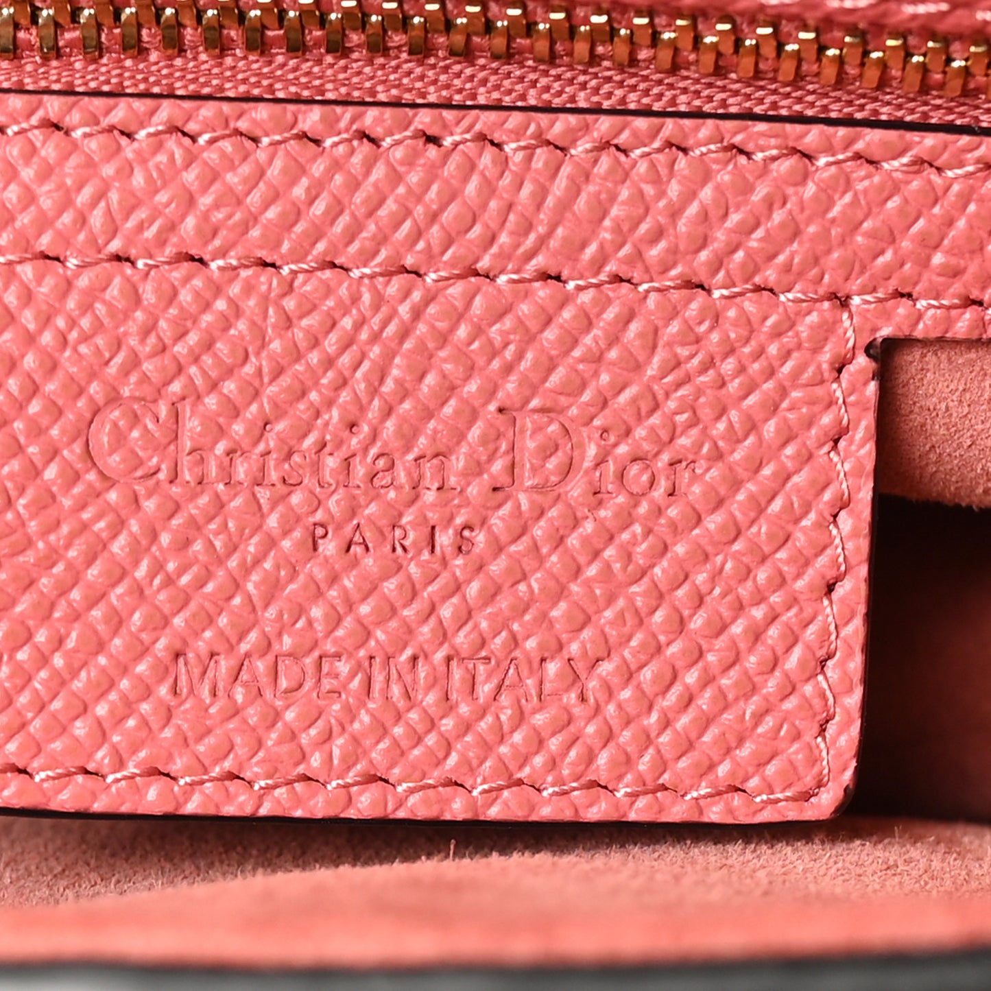 Grained Calfskin Saddle Bag Pink