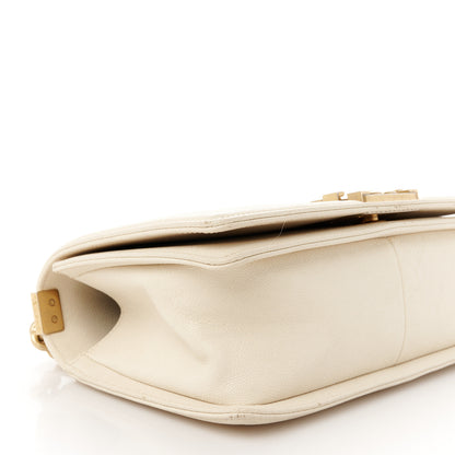 Chanel Caviar Quilted Medium Boy Flap White 9 of 11