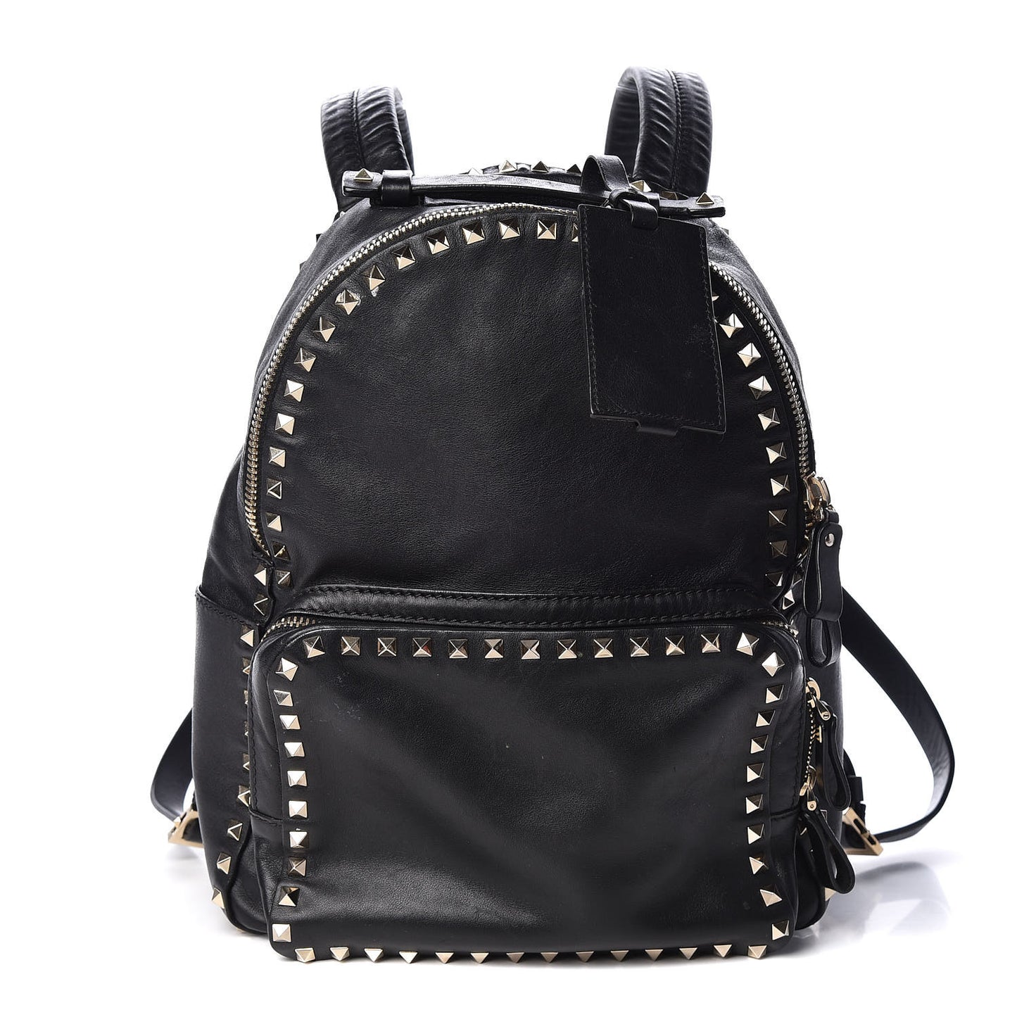 Vitello Medium Rockstud Backpack Black