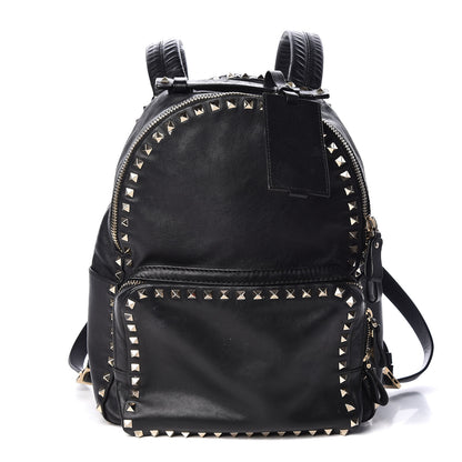 Valentino Garavani Vitello Medium Rockstud Backpack Black 1 of 13