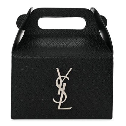 Saint Laurent Calfskin Monogram Take Away Box Black 1 of 12