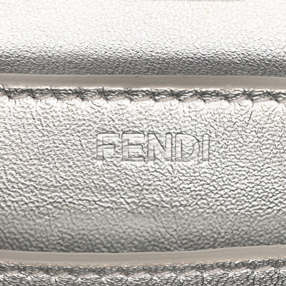 Fendi Rock Millenium Laminata Small Peekaboo I SEE U Satchel Argento 6 of 11