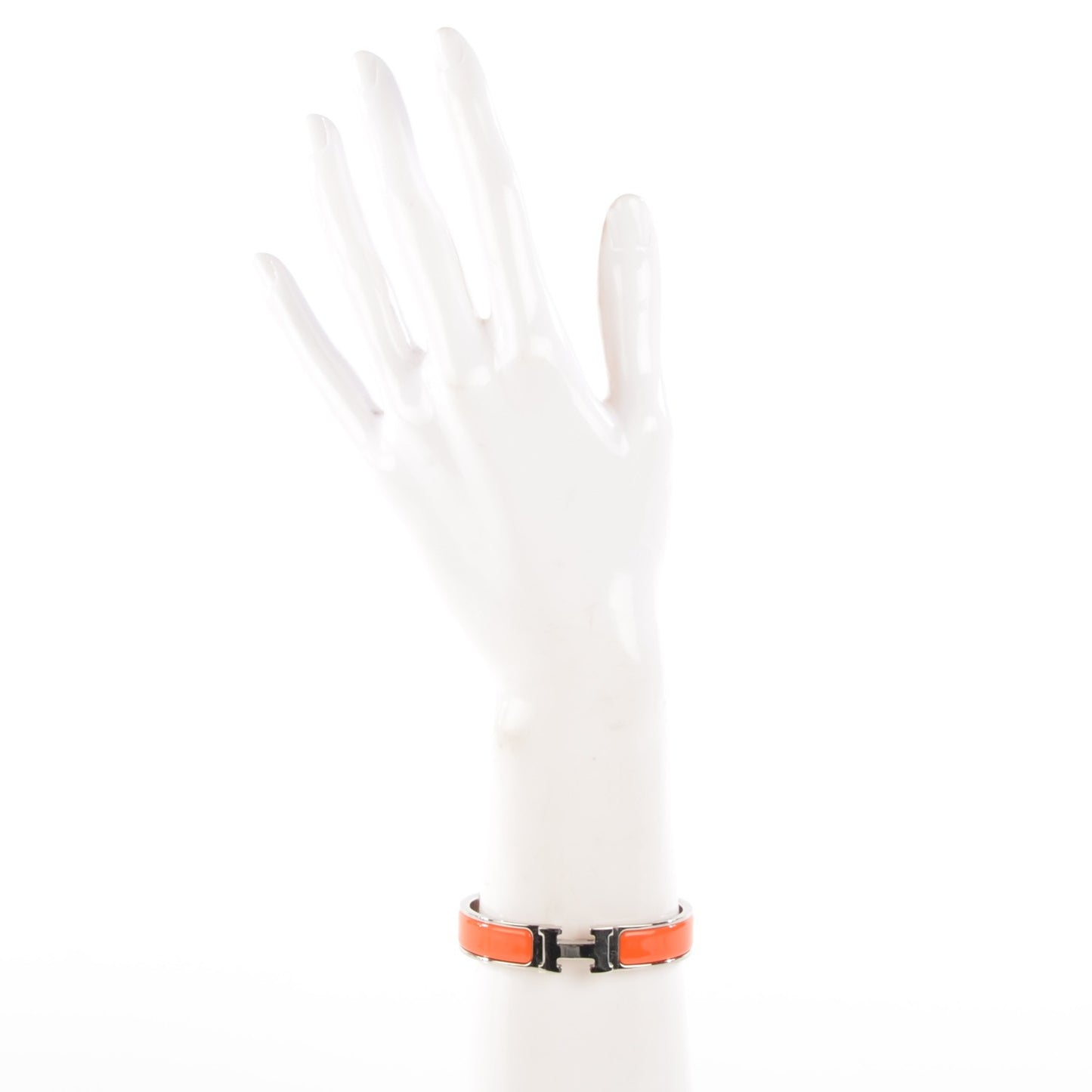 Enamel Narrow Clic Clac H Bracelet PM Orange