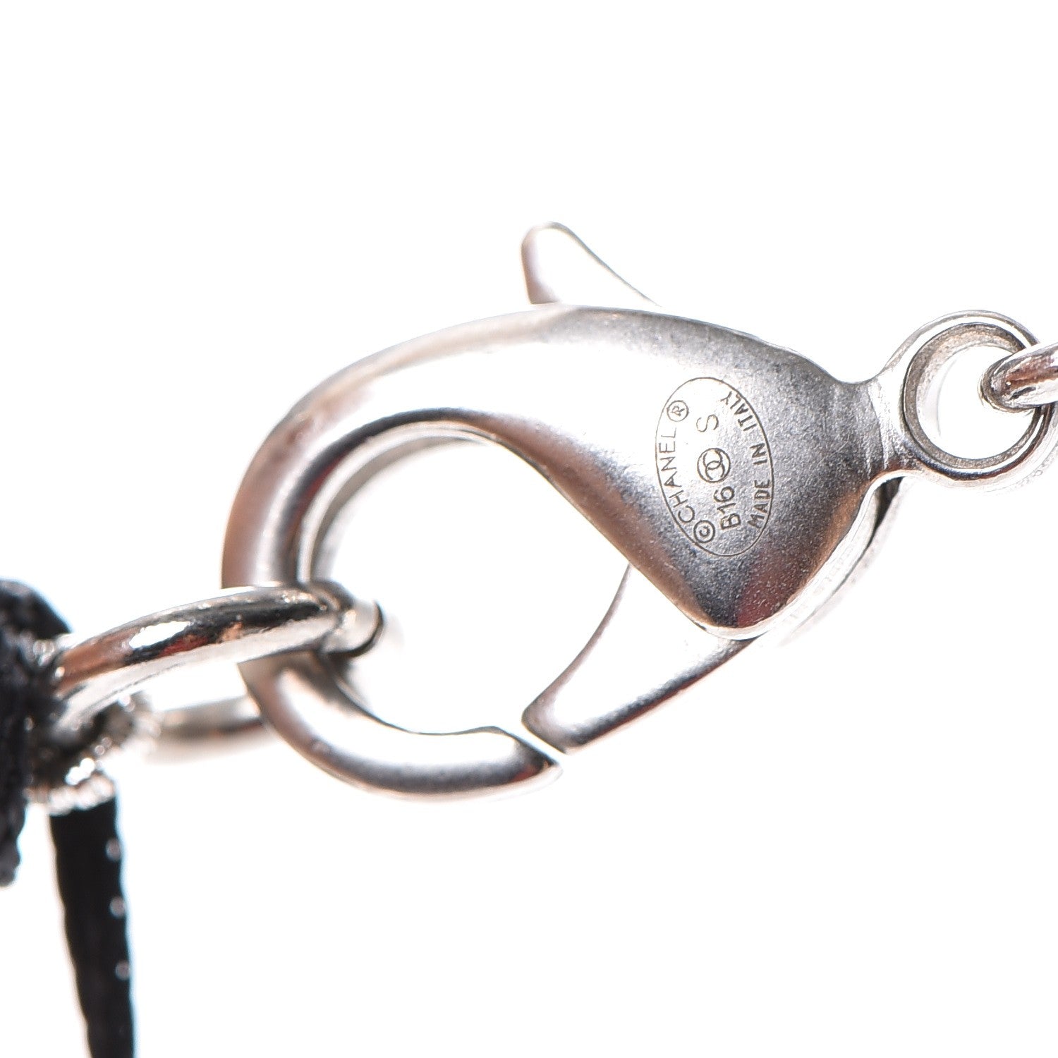 Chanel Pearl CC Long Necklace Silver Pearly White Grey 5 of 6